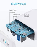 انكر شاحن جداري باور بورت بقوة 35 واط بمنفذين USB-...