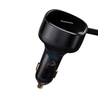 بيسوس شاحن سيارة Enjoyment قابل للسحب 2 في 1 C+L 3...