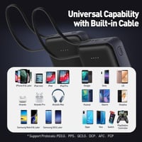 بطارية متنقلة جودا 10000 ملي امبير بقوة 20 واط بي...