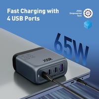 جودا منصة شحن فولتيكس بقوة 65 واط بثلاث منافذ تايب...