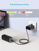 راف باور بكج بطارية 10 الاف و فيش جداري تايب سي 65...