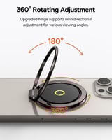 بيسوس مسكة خاتم مغناطيسية مع ستاند ماج برو - اسود