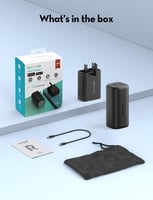 راف باور بكج بطارية 10 الاف و فيش جداري تايب سي 65...