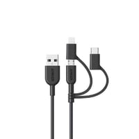 انكر كيبل يو اس بي 3 في 1 بطول 0.9 سم - اسود