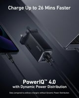 انكر شاحن جداري بمنفذين تايب سي ومنفذ USB بقوة 120...