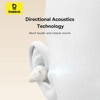 بيسوس Clip 15 سماعة مفتوحة الاذن لاسلكية - ابيض