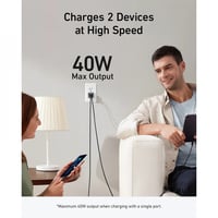 انكر شاحن جداري نانو برو بقوة 40 واط بمنفذين تايب...