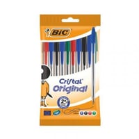 بيك كريستال- 10 اقلام جافة ملونة Bic Ballpoint Pen