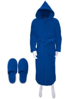 طقم روب استحمام قطن100% مع قبوع وسلبر