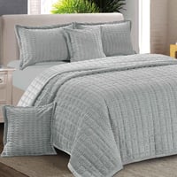 دايسن | مفرش شتوي مضغوط مخمل ناعم | لون رمادي فاتح