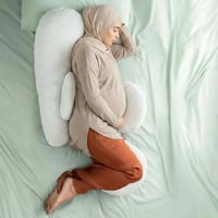 مخدة حوامل بامبو | 4 قطع قابلة للتعديل لدعم الجسم...