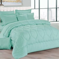 طقم مفرش نفرين Dayou-تركوازي | 8 قطع