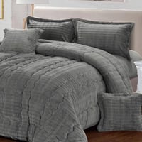 فونتان| مفرش شتوي ملكي| لون رمادي غامق