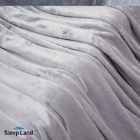 بطانية كلاسيك مخمل ناعم رمادي فاتح | نفرين