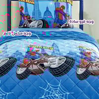 مفرش أطفال وجهين فرو ومخمل مضغوط 3 قطع – سبايدرمان...