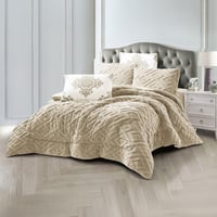 طقم لحاف آرام | شتوي مزدوج | موديل oni-4|لون بيج