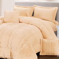 فونتان| مفرش شتوي ملكي| لون مشمشي