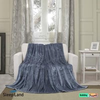 بطانية ساندي مخمل رمادي غامق مزدوج