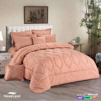 طقم مفرش نفرين Dayou-وردي داكن | 8 قطع