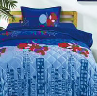 مفرش أطفال شتوي وجهين فرو ناعم – سبايدرمان أزرق لي...