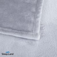 بطانية كلاسيك مخمل ناعم رمادي | نفرين