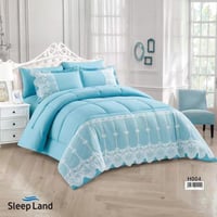 مفرش عرايسي دانتيل ملكي رصاصي فاتح