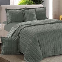 دايسن | مفرش شتوي مضغوط مخمل ناعم | لون زيتوني