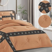 مفرش سدو تراثي كاكي رملي بخامة مايكروفايبر – موديل...