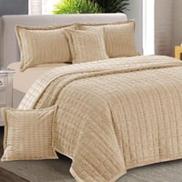 دايسن | مفرش شتوي نفر ونص| لون بيج