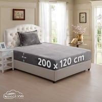 طقم شرشف مخمل 2 قطع | بني رمادي