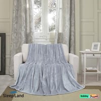 بطانية كلاسيك مخمل ناعم رمادي | نفرين