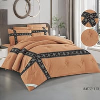 مفرش سدو تراثي كاكي رملي بخامة مايكروفايبر – موديل...