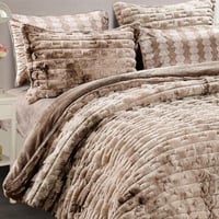 طقم لحاف HOMLES مخمل محفور بملمس فرو ناعم | نفرين...