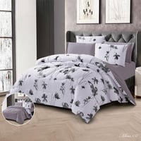 ميرا | طقم لحاف وجهين مشجر سادة | موديل mira-07