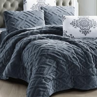 طقم لحاف آرام | شتوي مزدوج | موديل oni-4|لون رمادي