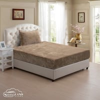 طقم شرشف مخمل 2 قطع | بني فاتح