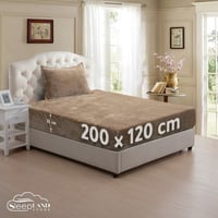 طقم شرشف مخمل 2 قطع | بني فاتح