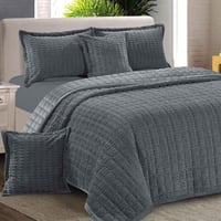 دايسن | مفرش شتوي مضغوط مخمل ناعم | لون رمادي