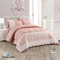 مفرش عرايسي دانتيل ملكي رصاصي فاتح