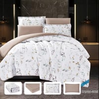 KANGA | طقم لحاف نفر ونص | وجهين سادة فاخر موديل 3...