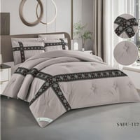 مفرش سدو تراثي رمادي فاتح فاخر بخامة مايكروفايبر –...