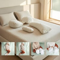 مخدة حوامل بامبو | 4 قطع قابلة للتعديل لدعم الجسم...