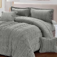 فونتان| مفرش شتوي ملكي| لون رمادي زيتي