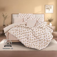 طقم مفرش نسمة قطن 100% مزدوج 8 قطع | NASMAH03