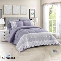 مفرش عرايسي دانتيل ملكي رصاصي فاتح