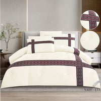 مفرش سدو تراثي أوف وايت فاخر بخامة مايكروفايبر – م...