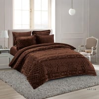 طقم لحاف شتوي ارتيس ART مزدوج | لون بني