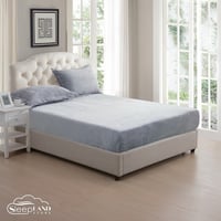 طقم شرشف مخمل 2 قطع | رمادي فاتح