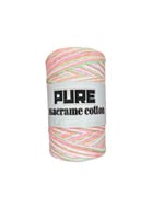 مكرمية بيور ملون وردي أخضر