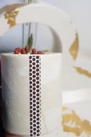 طقم ديكور مزين بورق الذهب شمعدان